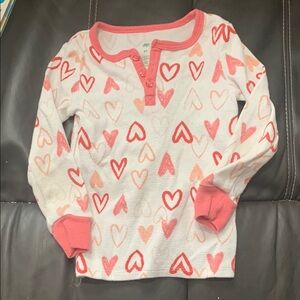 Pink Heart Long Sleeve Shirt